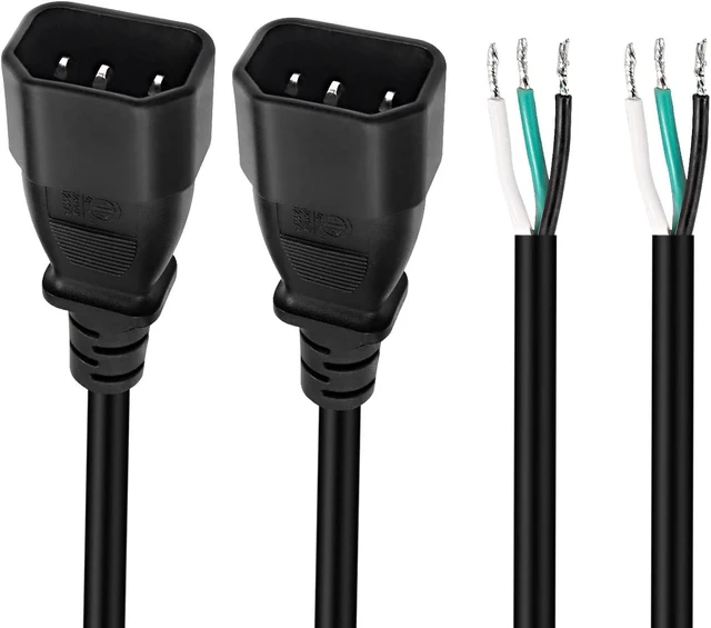 Main image of XMSJSIY C14 Pigtail Power Cable Replacement Power Cord Bare Wire IEC320