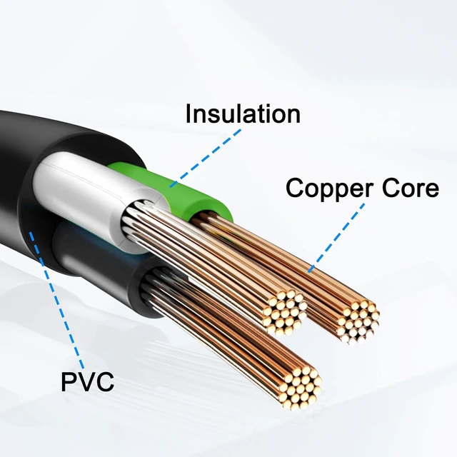 Alt view image 2 of 7 - XMSJSIY C14 Pigtail Power Cable Replacement Power Cord Bare Wire IEC320