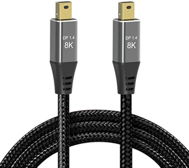 Alt view image 7 of 7 - cablecc Mini DisplayPort 1.4 8K 60hz Cable Ultra-HD UHD 4K 144hz Mini DP to MiniDP Cable 7680 * 4320 for Video PC Laptop TV