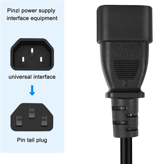 Alt view image 5 of 7 - XMSJSIY C14 Pigtail Power Cable Replacement Power Cord Bare Wire IEC320