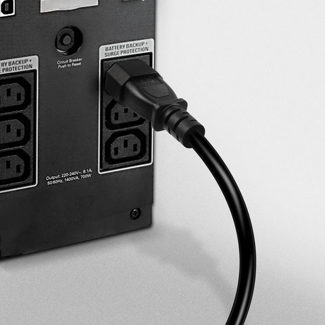 Alt view image 7 of 7 - XMSJSIY C14 Pigtail Power Cable Replacement Power Cord Bare Wire IEC320