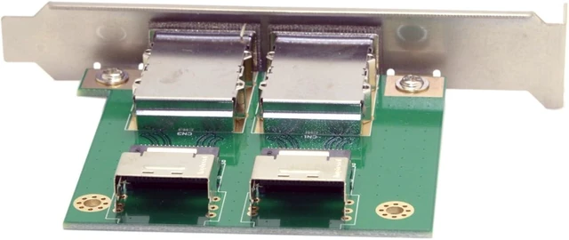 Alt view image 5 of 7 - cablecc Dual Ports Mini SAS SFF-8088 to SAS 36Pin SFF-8087 PCBA Female Adapter with PCI Bracket
