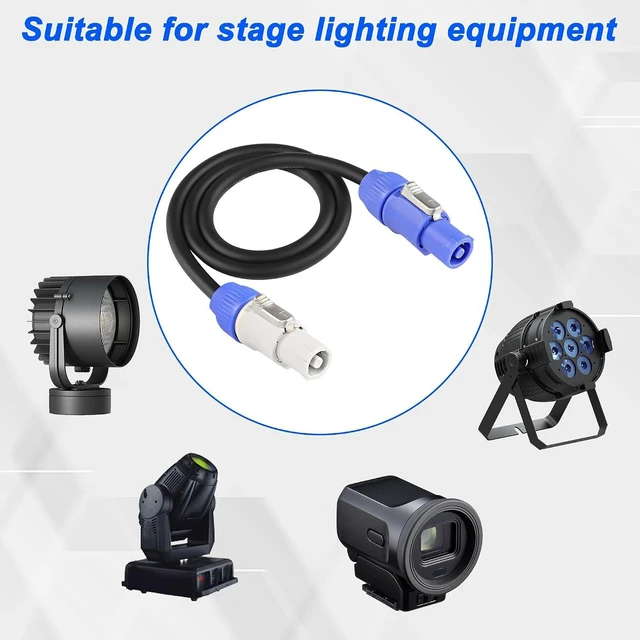 Alt view image 7 of 7 - XMSJSIY PowerCon Power Cable 12AWG 3 Pin AC Input to Output Extension Cord