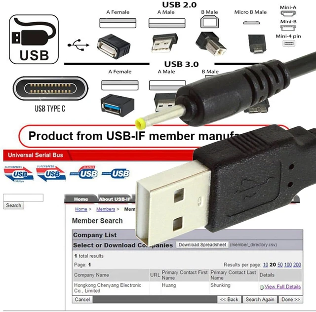 Alt view image 2 of 7 - Cablecc USB 2.0 A Type Male to DC 2.50mm 2.35mm 0.7mm Power Plug DC 5V Cable 100cm