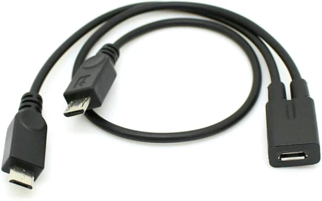 Alt view image 5 of 7 - chenyang Micro USB Splitter Cable,1 Micro USB Female to 2 Micro USB Male YCable,Dual Port Charging Cord for Two Micro USB Devices,Only for Charging,Not Data Sync