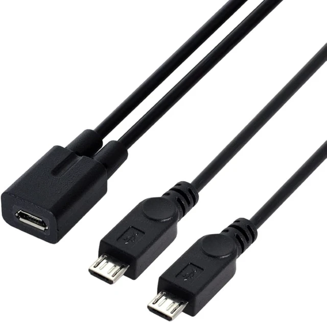 Alt view image 6 of 7 - chenyang Micro USB Splitter Cable,1 Micro USB Female to 2 Micro USB Male YCable,Dual Port Charging Cord for Two Micro USB Devices,Only for Charging,Not Data Sync