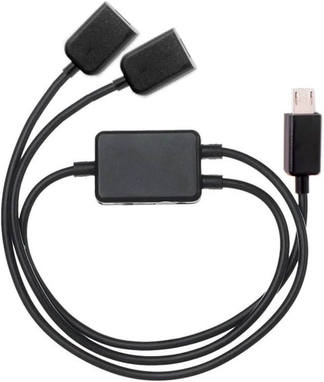 Main image of Cablecc Micro USB to Dual Ports Micro USB Female Hub Cable for Laptop PC & Mouse & Flash Disk