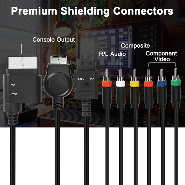 Alt view image 3 of 7 - XMSJSIY PS2 PS3 Component RCA AV HDTV Cable Compatible with 3 in 1-1.8M