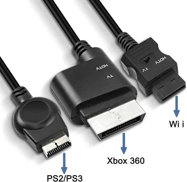 Alt view image 4 of 7 - XMSJSIY PS2 PS3 Component RCA AV HDTV Cable Compatible with 3 in 1-1.8M
