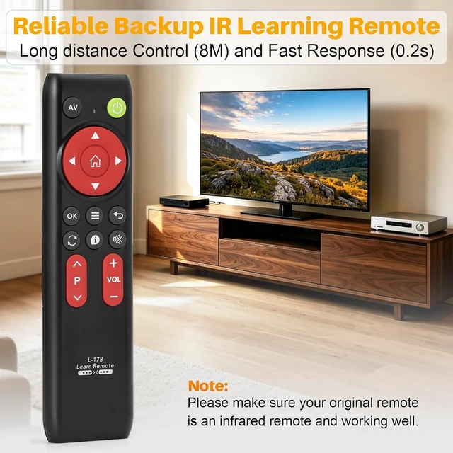 Alt view image 3 of 7 - Universal Learning Remote Replace for TV DVD STB VCR All Infrared Remotes