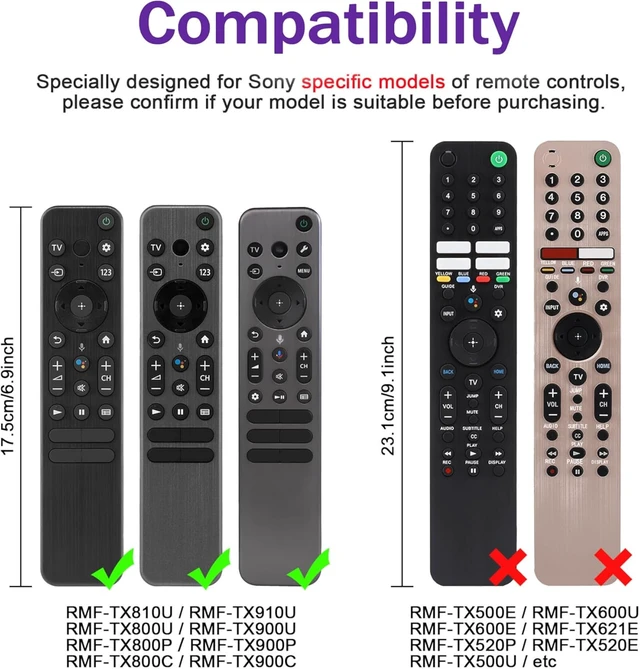 Alt view image 2 of 7 - Protective Silicone Case for Sony Bravia TV Remote RMF-TX910U RMF-TX810U