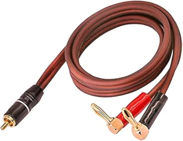 Alt view image 4 of 7 - Banana Plug to RCA Speaker Cable,Speaker Wire RCA Male to Banana Plugs-2m