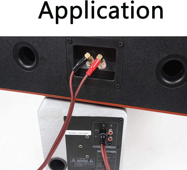 Alt view image 2 of 7 - Banana Plug to RCA Speaker Cable,Speaker Wire RCA Male to Banana Plugs-2m