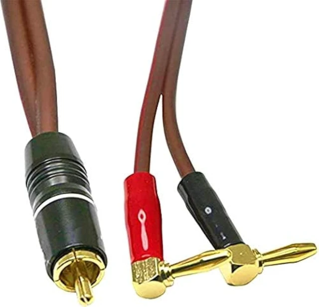 Alt view image 5 of 7 - Banana Plug to RCA Speaker Cable,Speaker Wire RCA Male to Banana Plugs-2m