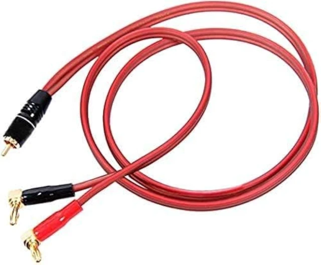 Alt view image 6 of 7 - Banana Plug to RCA Speaker Cable,Speaker Wire RCA Male to Banana Plugs-2m