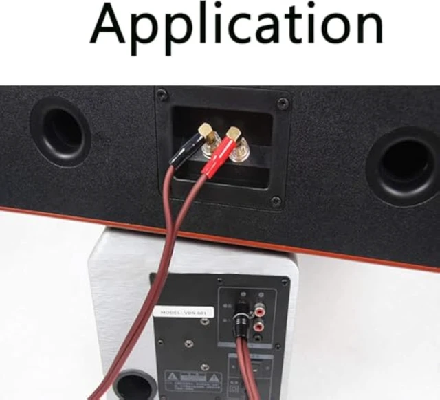 Alt view image 7 of 7 - Banana Plug to RCA Speaker Cable,Speaker Wire RCA Male to Banana Plugs-2m
