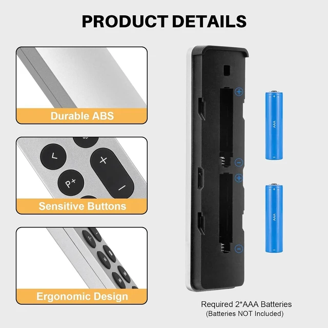 Alt view image 7 of 7 - Replacement for Apple TV 4K / Gen 1 2 3 4 Remote Control(NO Siri and Voice)