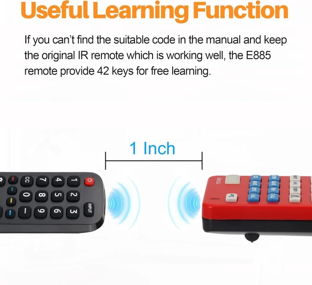 Alt view image 5 of 7 - 8-in-1 Universal Remote for TV SAT DVD AUX CD VCR HD DVR with IR Learning