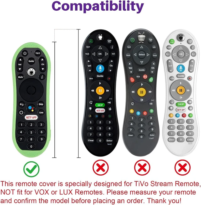 Alt view image 2 of 7 - Protective Silicone Case Cover for TiVo Stream 4K Remote Control