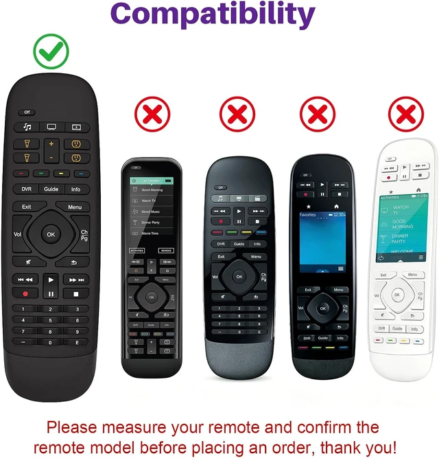 Alt view image 2 of 7 - Silicone Case ONLY for Logitech Harmony Companion All in One Remote Control