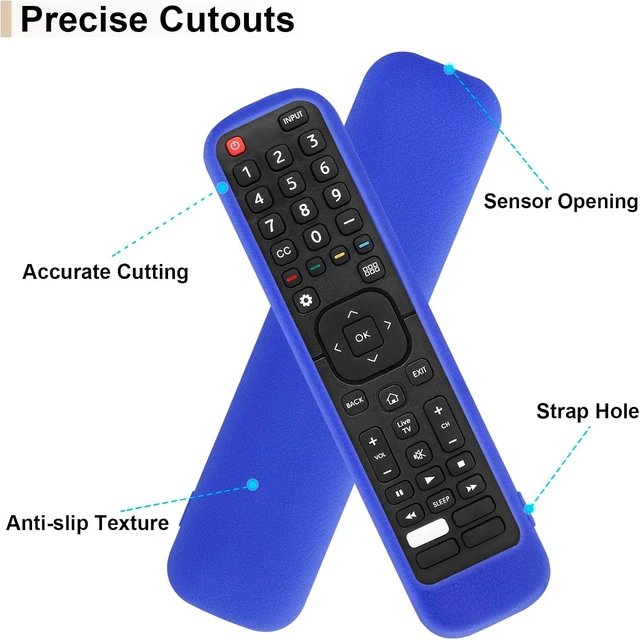 Alt view image 6 of 7 - Silicone Case for Hisense TV Remote EN2A27 ERF2K60H EN2H27B EN2H27HS