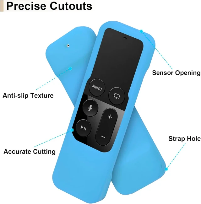 Alt view image 4 of 7 - Silicone Case Cover for Apple TV 4K/HD Siri Remote (1st Gen)
