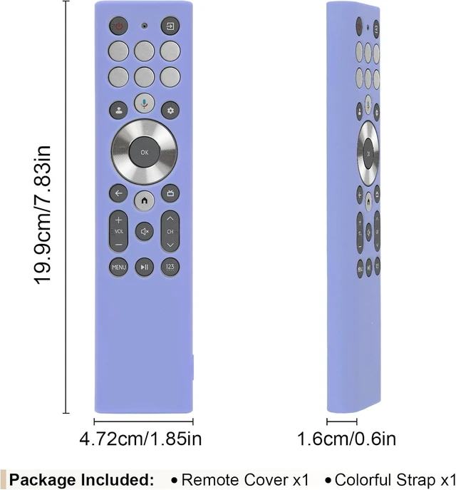 Alt view image 2 of 7 - Luminous Blue Silicone Cover for Hisense Remote ERF6A80 ERF6G80H ERF6F80H