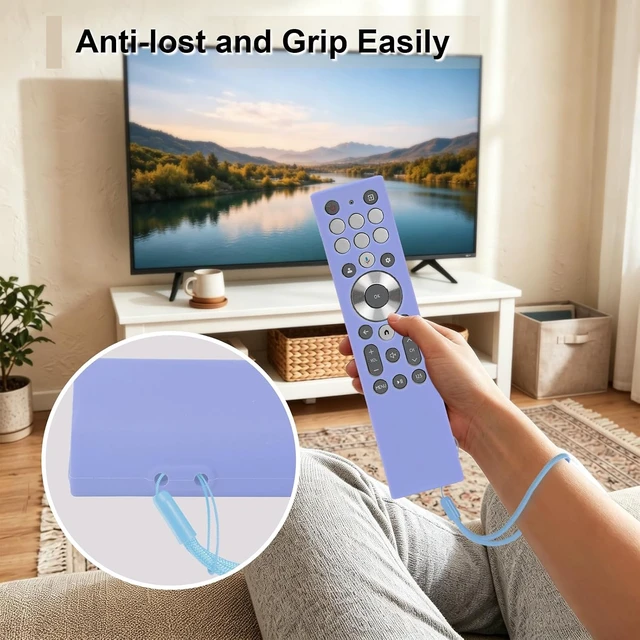 Alt view image 7 of 7 - Luminous Blue Silicone Cover for Hisense Remote ERF6A80 ERF6G80H ERF6F80H