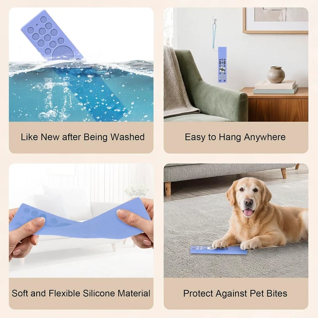 Alt view image 6 of 7 - Luminous Blue Silicone Cover for Hisense Remote ERF6A80 ERF6G80H ERF6F80H