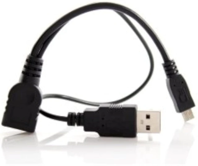 Alt view image 6 of 7 - Cablecc Black Color Micro USB 2.0 OTG Host Flash Disk Cable with USB power for Galaxy S3 i9300 S4 i9500 Note2 N7100 Note3 N9000 & S5 i9600