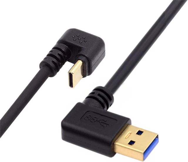 Main image of chenyang USB 3.0 to USB C Cable USB 3.0 90 Degree Left Angled to USB C 180 Degree U Shape Angled Charging Data Transfer Extension Cable 0.3M