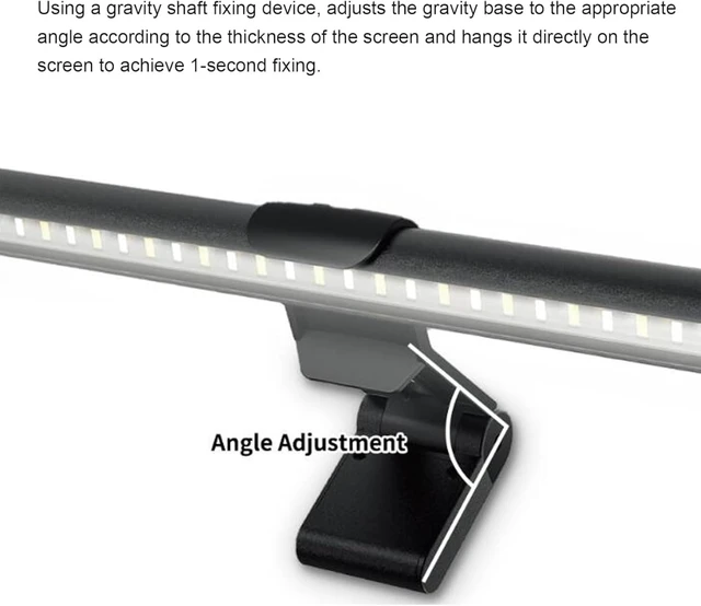 Alt view image 2 of 7 - LICAEVEY Computer Monitor Light, Monitor Light Bar, 3 Color Temperature Dimmable LED Screen Lamp, Eye Care Desk Lamp for Working, Reading, Home Office