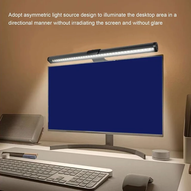 Alt view image 4 of 7 - LICAEVEY Computer Monitor Light, Monitor Light Bar, 3 Color Temperature Dimmable LED Screen Lamp, Eye Care Desk Lamp for Working, Reading, Home Office