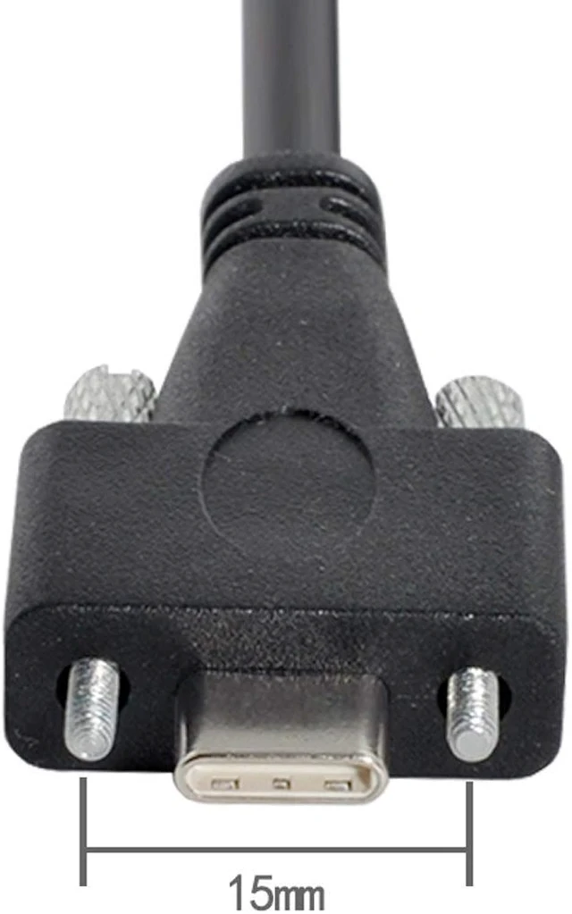 Alt view image 5 of 7 - cablecc USB 3.1 Type-C Dual Screw Locking to Standard USB3.0 Data Cable 3m Panel Mount Type