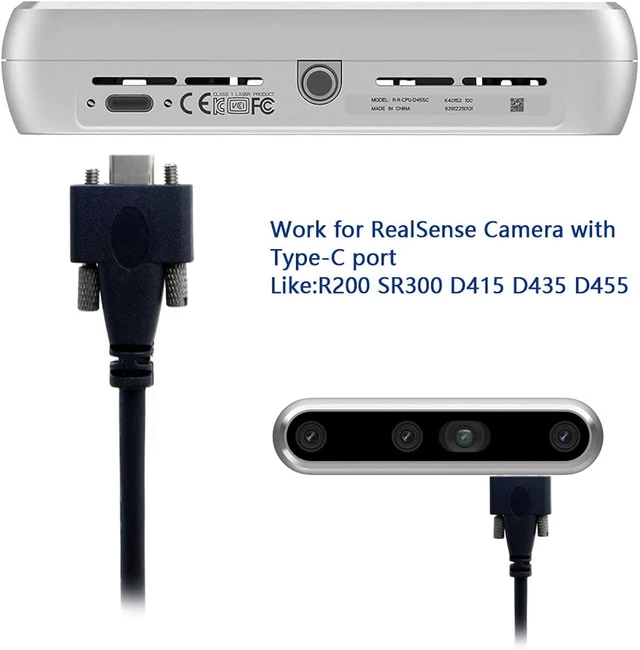 Alt view image 6 of 7 - cablecc USB 3.1 Type-C Dual Screw Locking to Standard USB3.0 Data Cable 3m Panel Mount Type