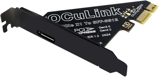 Main image of chenyang Oculink to PCIe 4.0 X1 Adapter,SFF-8611/8612 to PCI Express Expansion Card Adapter with 8cm/12cm Slot Bracket