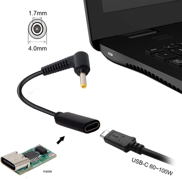 Alt view image 2 of 7 - chenyang USB C to DC 20V 4.0x1.7mm PD 65W Charge Cable for Laptop