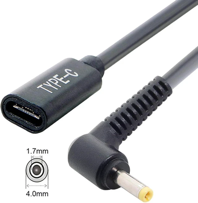 Alt view image 5 of 7 - chenyang USB C to DC 20V 4.0x1.7mm PD 65W Charge Cable for Laptop