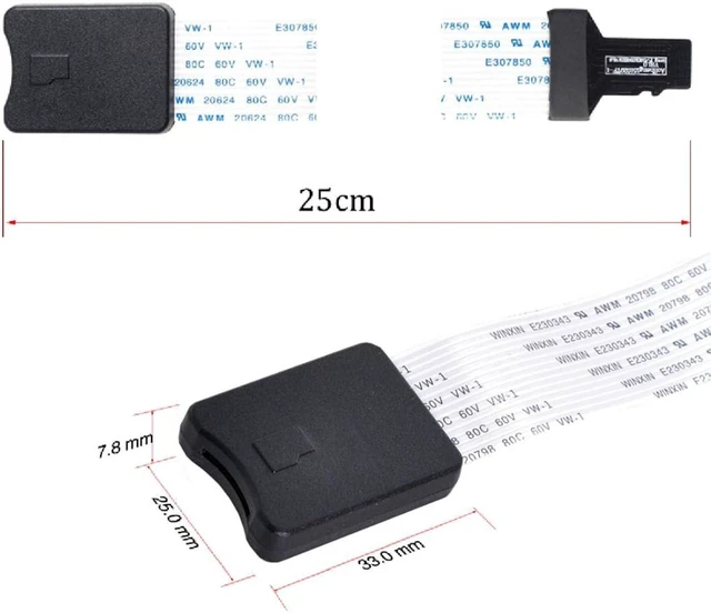 Alt view image 5 of 7 - chenyang Micro SD to Micro SD TF Card Male to Female Soft Flat FPC Extension Cable Adapter for 3D Printer/Model 3D Printer/GPS/Raspberry Pi