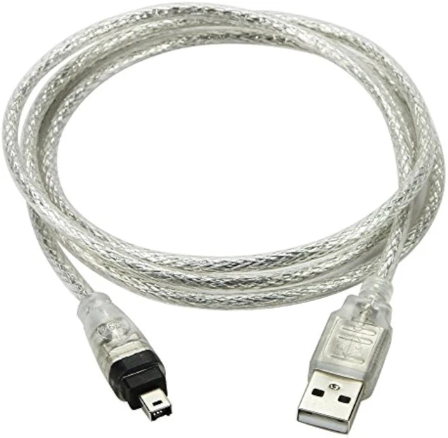 Alt view image 7 of 7 - chenyang USB 2.0 Male to Firewire IEEE 1394 4Pin Male iLink Cable Adapter Only Compatible with Sony DCR-TRV75E 4.92FT/1.5M