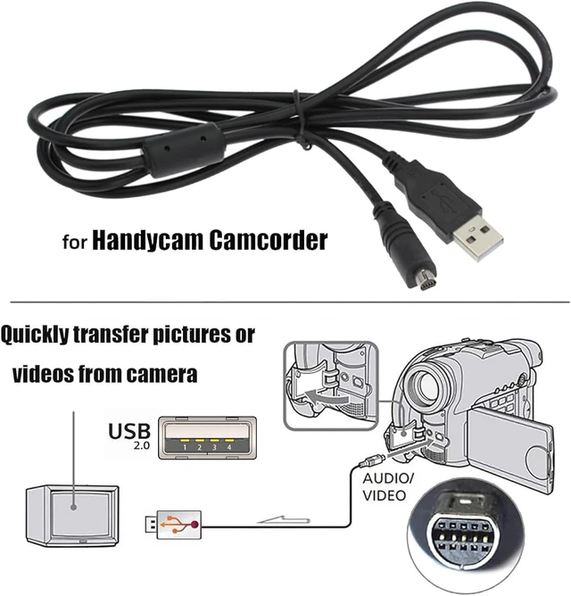 Alt view image 7 of 7 - chenyang VMC-15FS 10pin to USB Data Sync Cable for HandyCam DCR-SX85, DCR-SX85e, DCR-SR220, DCR-SR220e, DCR-SR290, DCR-SR290e