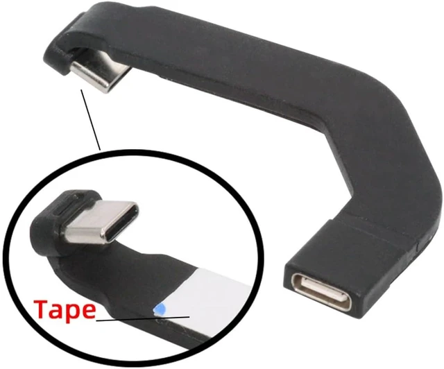 Alt view image 5 of 7 - chenyang 2.76 Inch USB C Short Flat Cable,USB 2.0 Type C Male to Female 90 Degree Angled PD 65W Fast Charge Data Extension Cable
