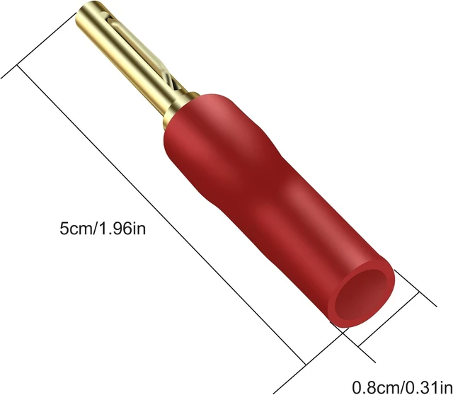 Alt view image 2 of 7 - XMSJSIY 4MM Speaker Banana Plugs HiFi Screw Locking Banana Pins - 4 Pairs