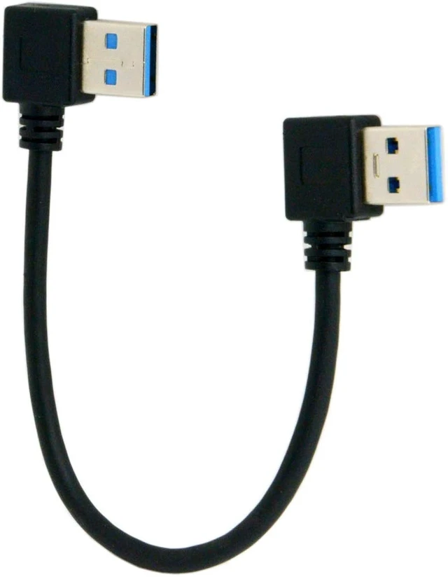 Alt view image 5 of 7 - chenyang USB 3.0 Cable USB 3.0 90 Degree Angled Data Extension Cable for Hard Disk Laptop 0.5M