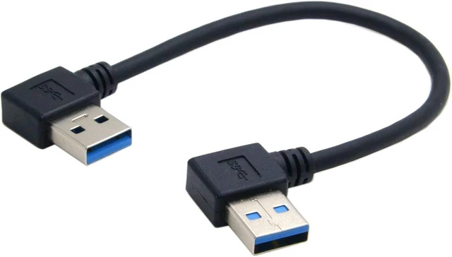 Alt view image 3 of 7 - chenyang USB 3.0 Cable USB 3.0 90 Degree Angled Data Extension Cable for Hard Disk Laptop 0.5M