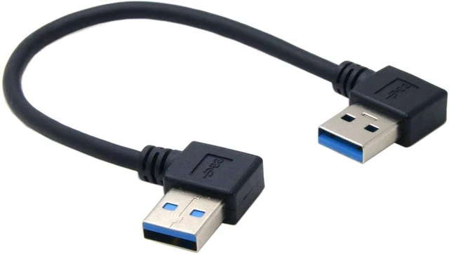 Alt view image 4 of 7 - chenyang USB 3.0 Cable USB 3.0 90 Degree Angled Data Extension Cable for Hard Disk Laptop 0.5M