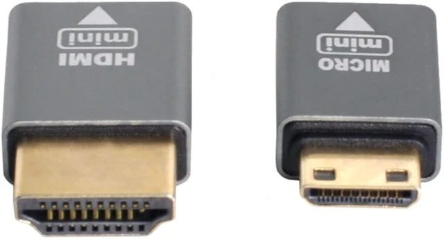 Alt view image 5 of 7 - chenyang Micro HDMI Female to Mini HDMI Male & HDMI Male 1.4 Compatible Adapter 4K@60hz 2pcs/Set