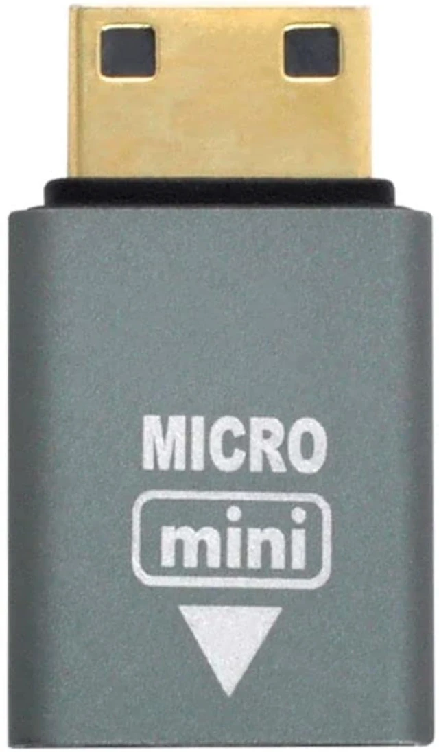 Alt view image 7 of 7 - chenyang Micro HDMI Female to Mini HDMI Male & HDMI Male 1.4 Compatible Adapter 4K@60hz 2pcs/Set