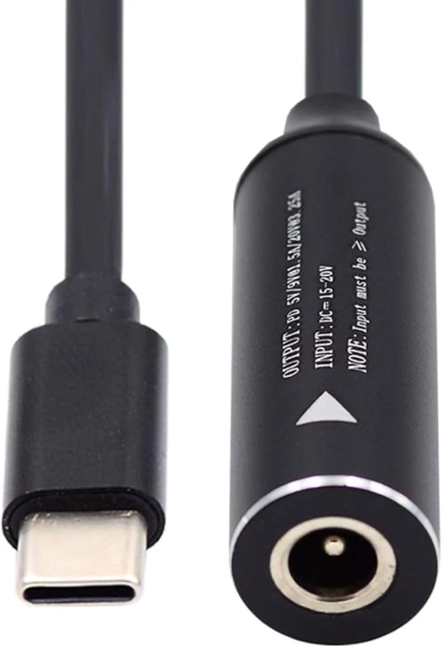 Alt view image 7 of 7 - chenyang USB C 65W Charge Converter DC 5.5x2.1mm to USB C 5V 9V 20V Power Plug Charge Cable