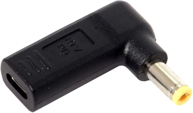 Main image of chenyang USB C to DC 5.5x2.5MM 90Degree Angled PD65W 20V Fast Charging Power Adapter for Laptop